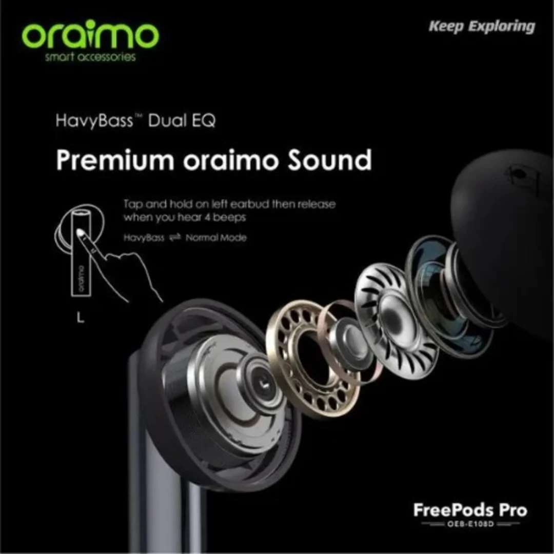 Oraimo SpaceBuds Pro OTW-930 | True Wireless Earbuds with 50dB Adaptive ANC - Image 3
