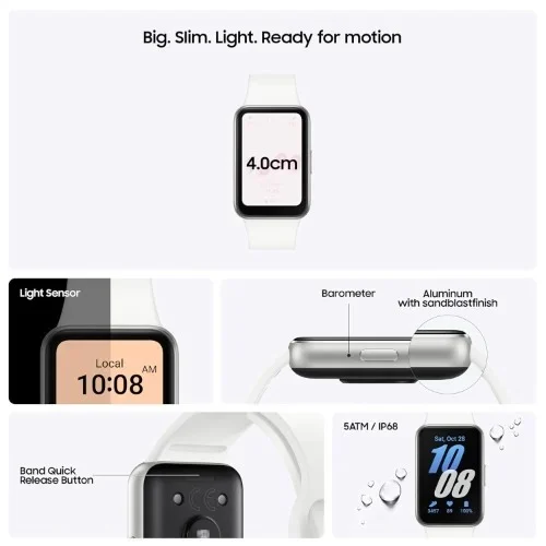 Samsung Galaxy Fit3 Smartwatch - Silver - Image 3