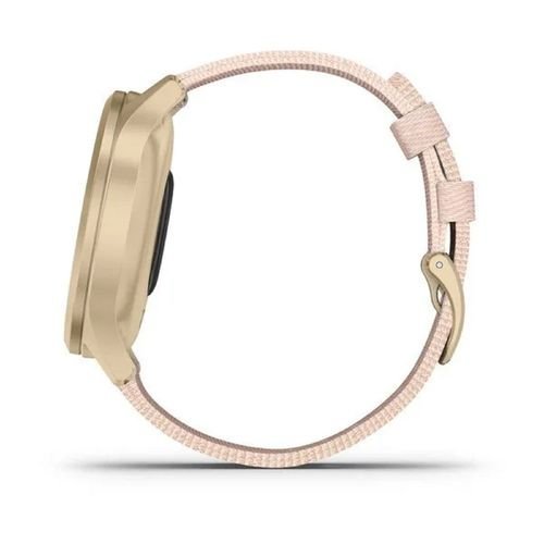 Garmin Vivomove Style – Blush Pink Nylon Band & Light Gold Case - Image 6