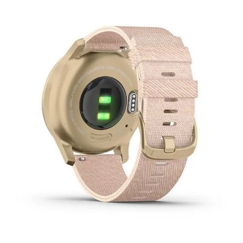 Garmin Vivomove Style – Blush Pink Nylon Band & Light Gold Case - Image 8
