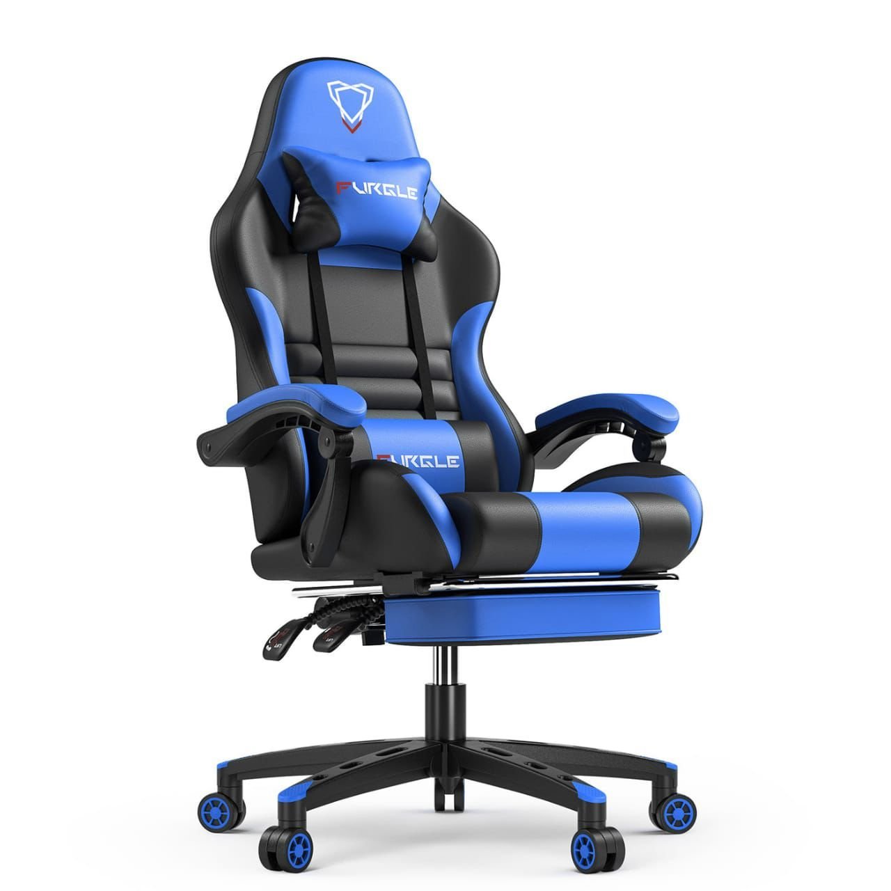Brand New FURGLE Gaming Chair – Black, Gray, and Blue - Image 2