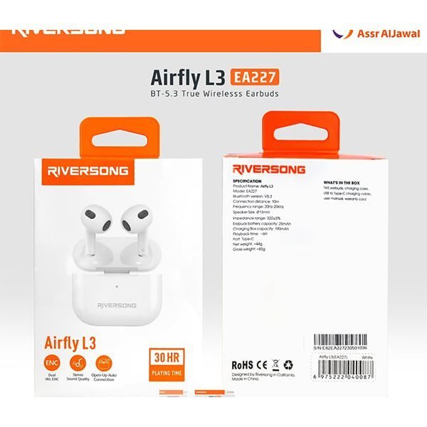 Riversong EA183 Airfly L1 True Wireless Earbuds - Black - Image 2